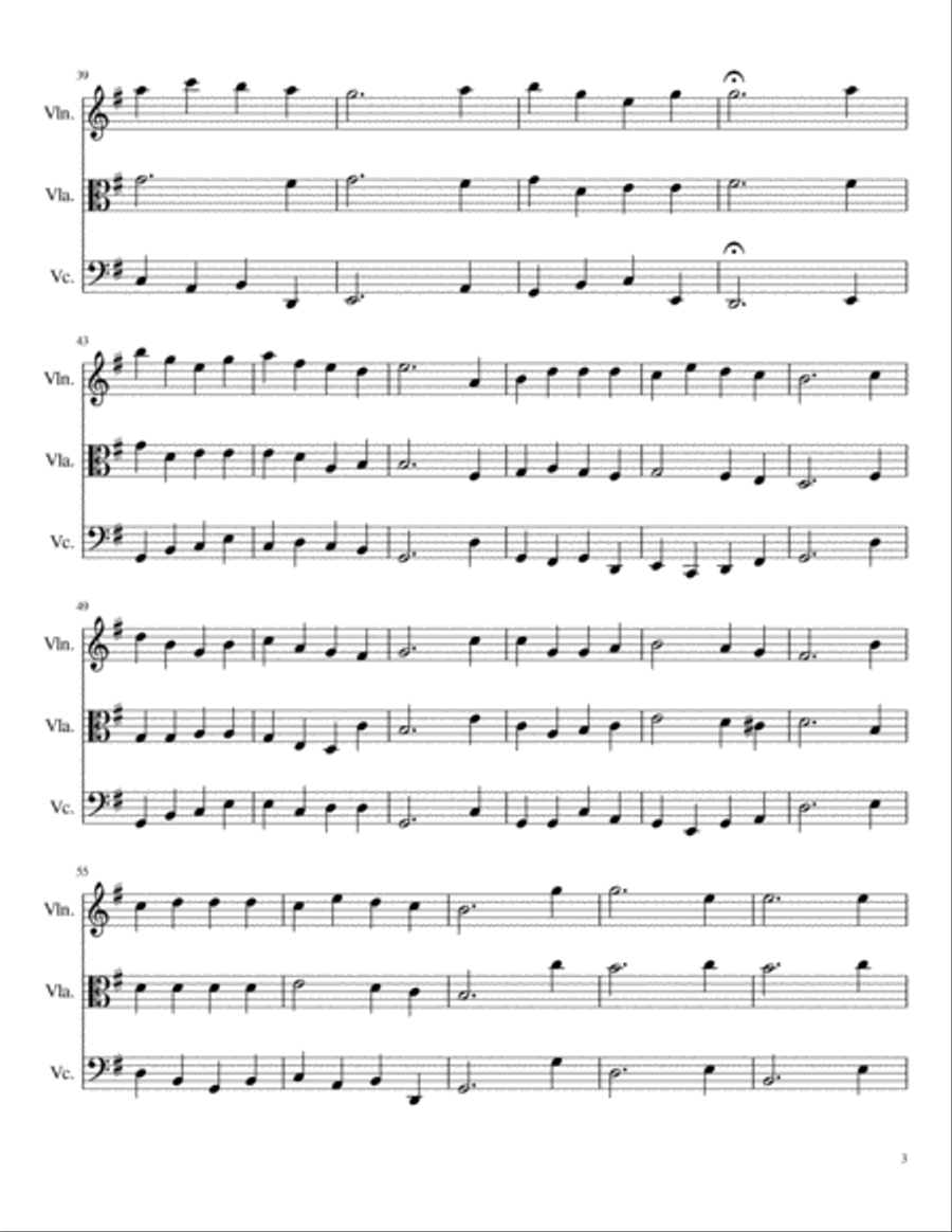 O Come O Come Emmanuel String Trio String Trio scores gallery preview page 3