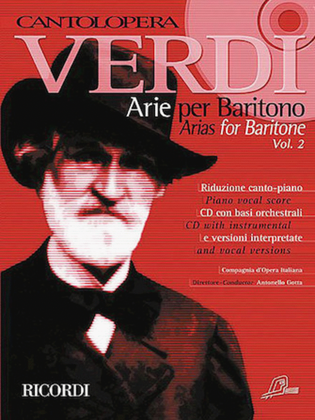 Book cover for Verdi Arias for Baritone Volume 2