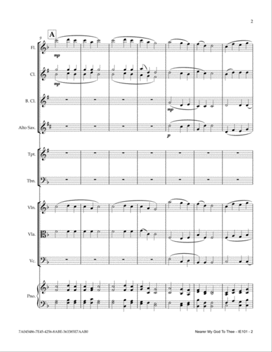 Nearer My God To Thee Full Orchestra scores gallery preview page 3