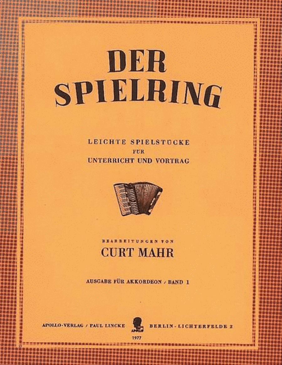 Der Spielring Vol. 1 Der Spielring Vol. 1 Accordion scores gallery preview page 1
