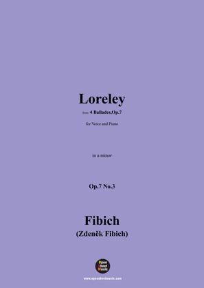 Book cover for Fibich-Loreley,in a minor ,Op.7 No.3