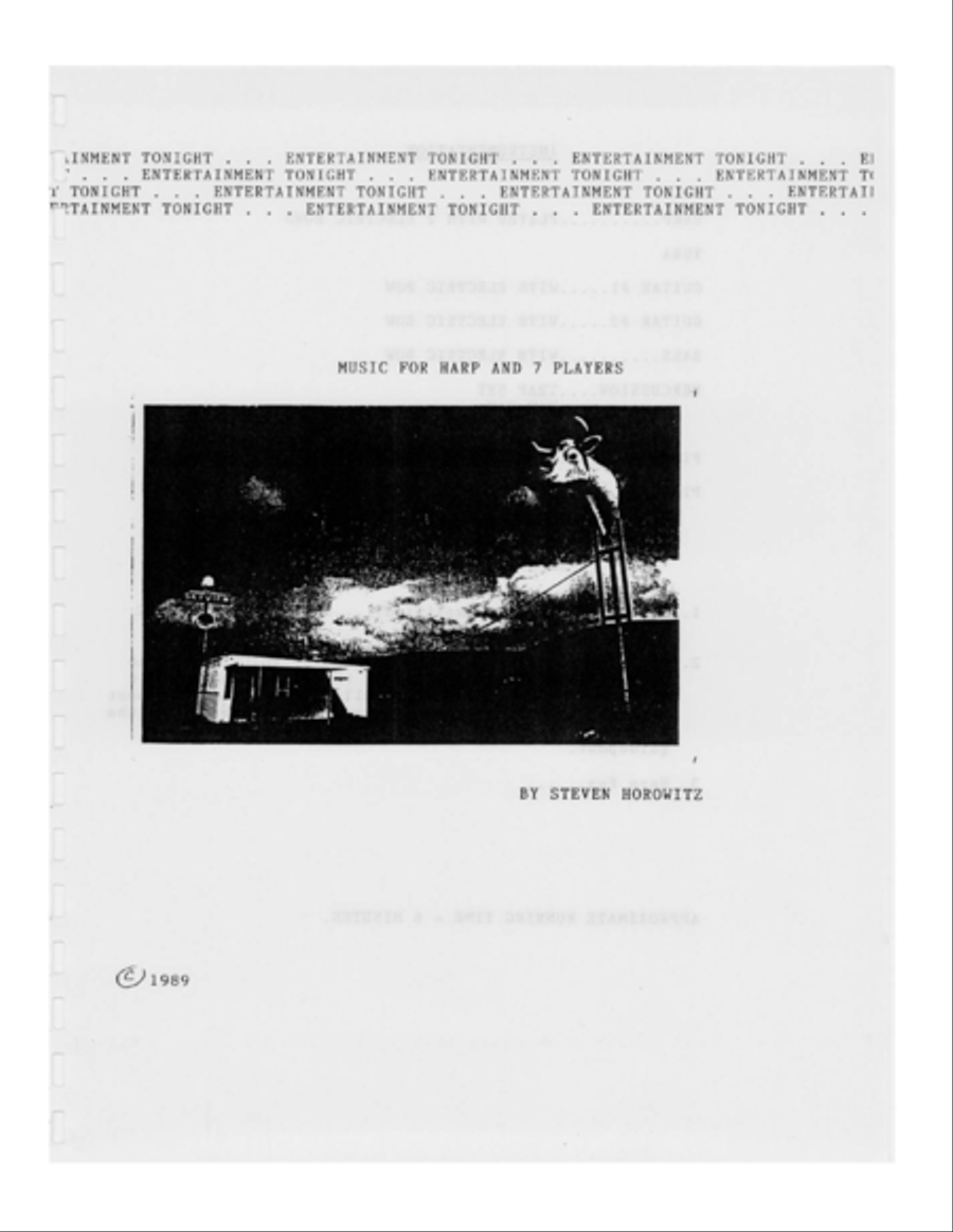 Entertainment Tonight-for Harp and 7 Players Small Ensemble scores gallery preview page 2