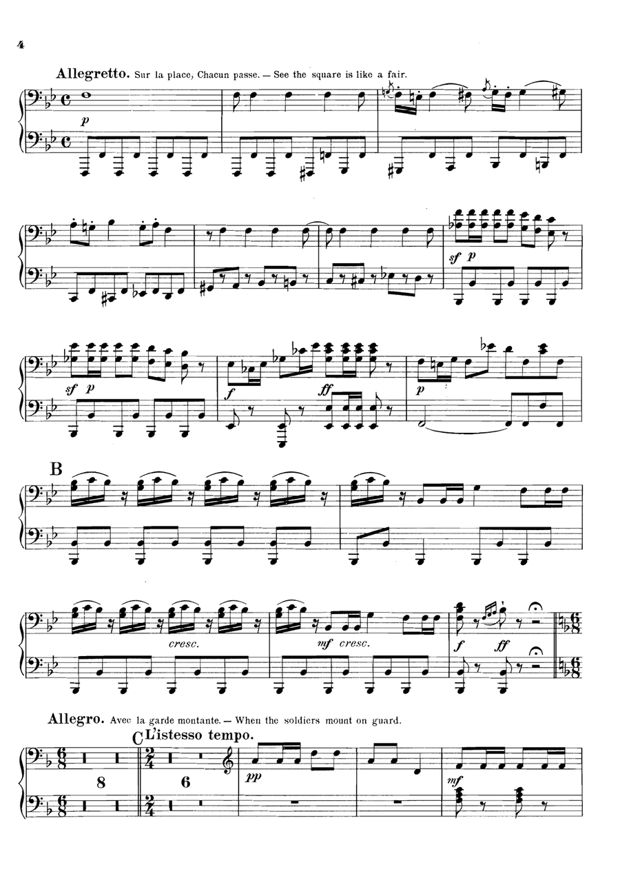 Bizet Carmen Medley, for piano duet(1 piano, 4 hands), PB811 1 Piano, 4-Hands scores gallery preview page 3