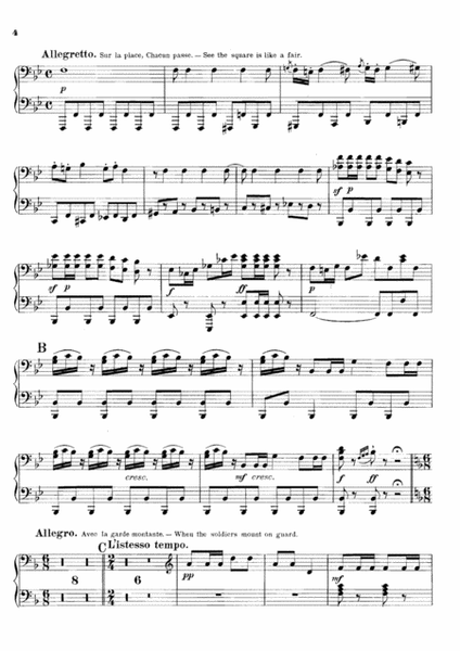 Bizet Carmen Medley, for piano duet(1 piano, 4 hands), PB811