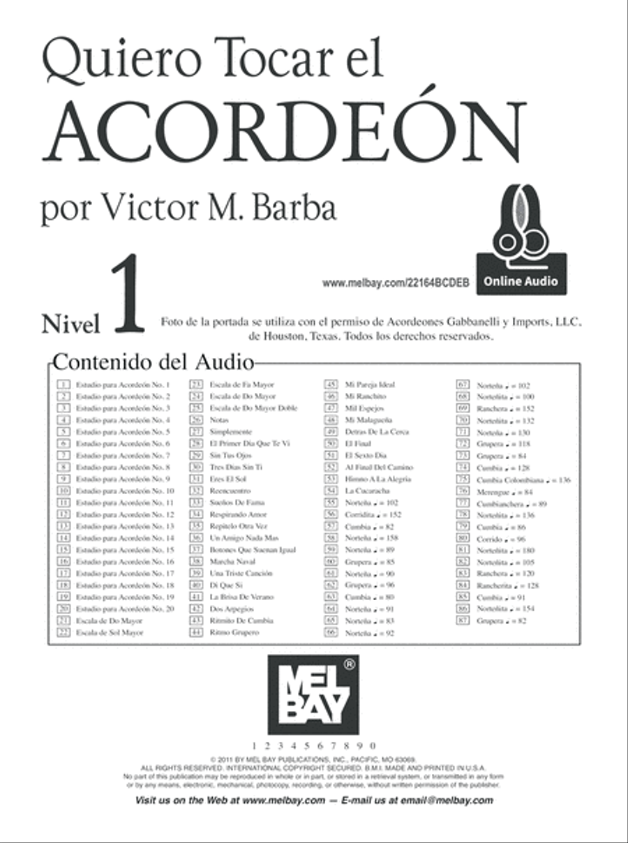 Quiero Tocar el Acordeon Accordion scores gallery preview page 2