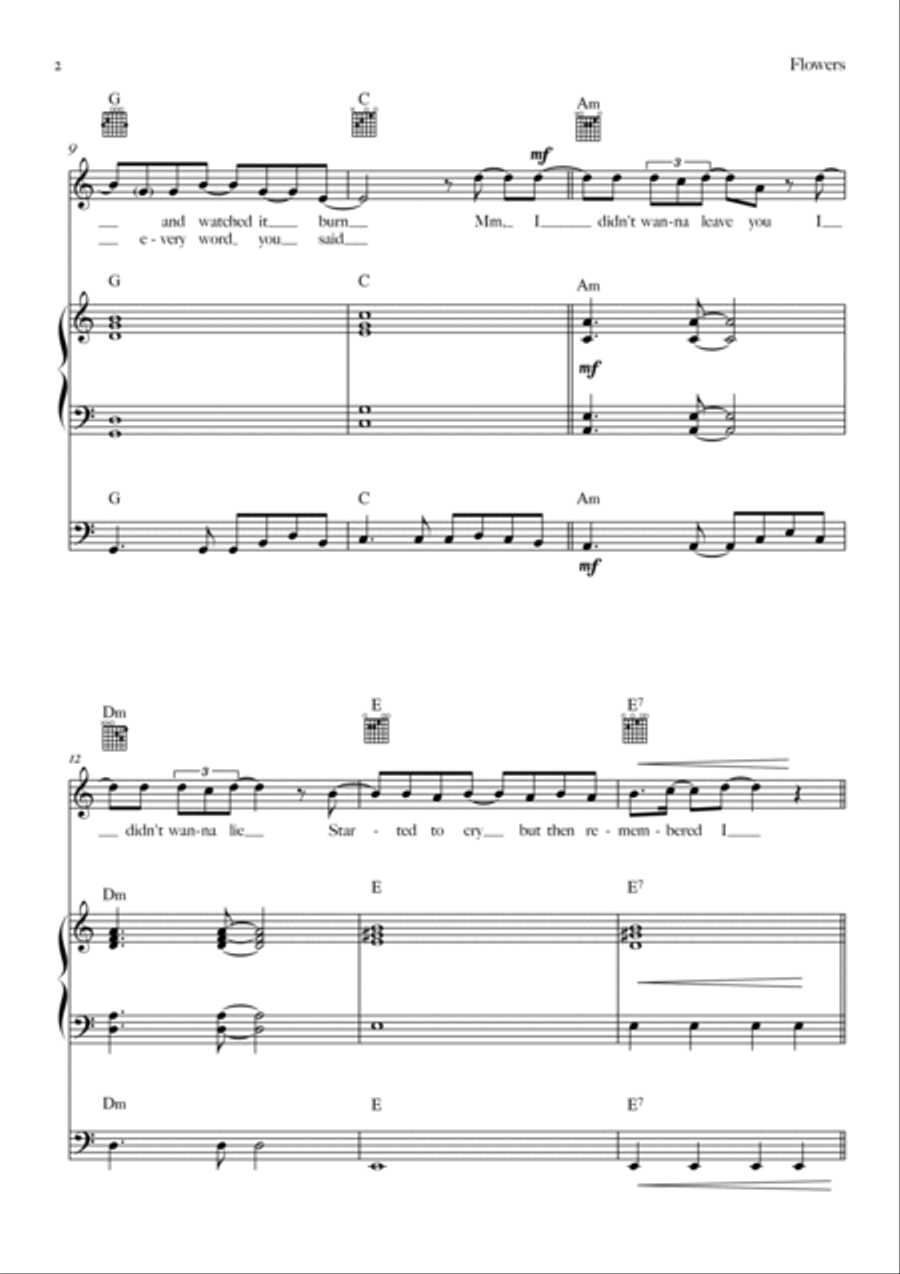 Flowers Flowers Bass Guitar scores gallery preview page 2