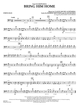 Bring Him Home (from Les Misérables) (arr. Richard Tuttobene) - String Bass