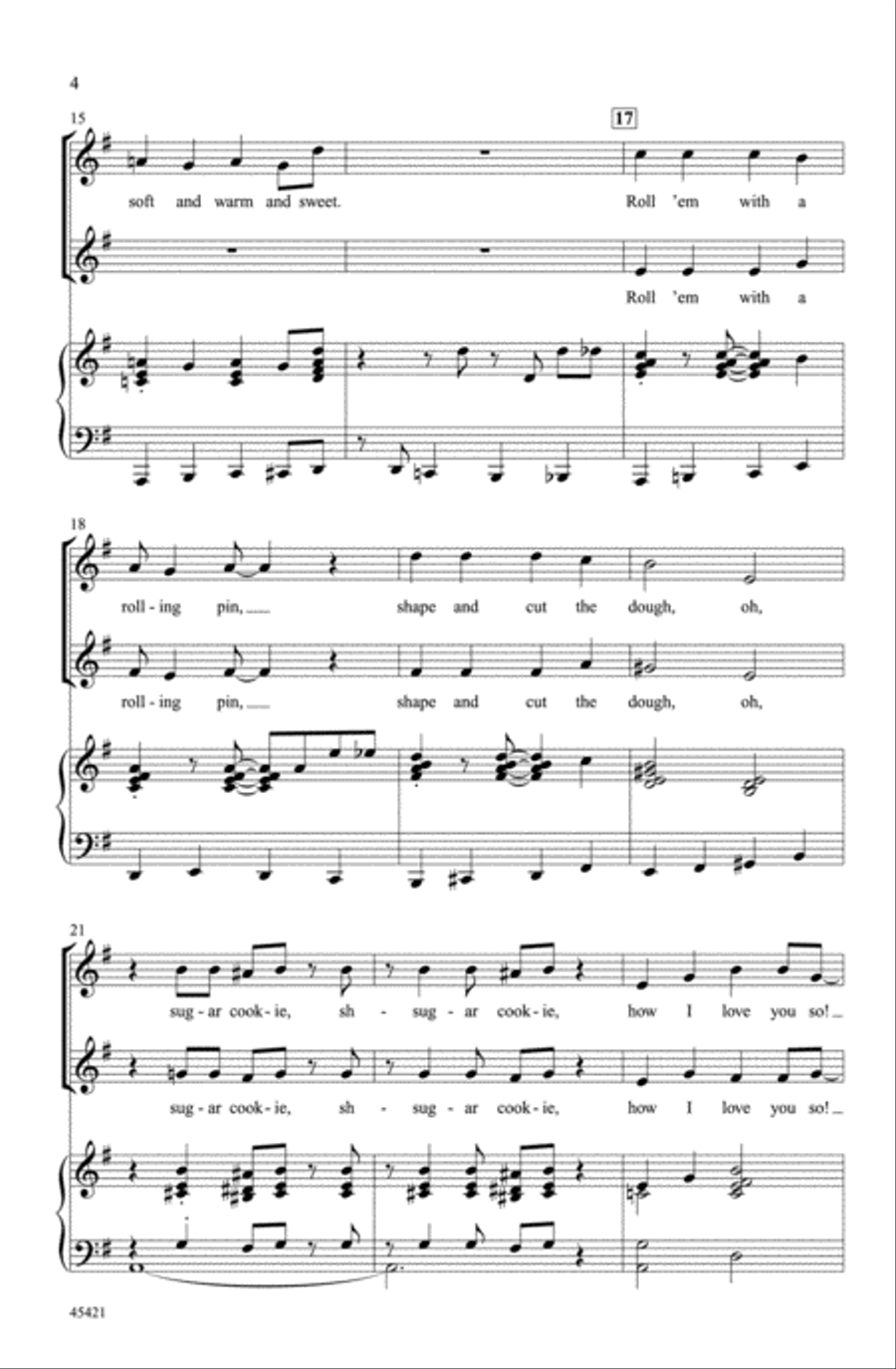 Sugar Cookie! Sugar Cookie! Choir scores gallery preview page 3