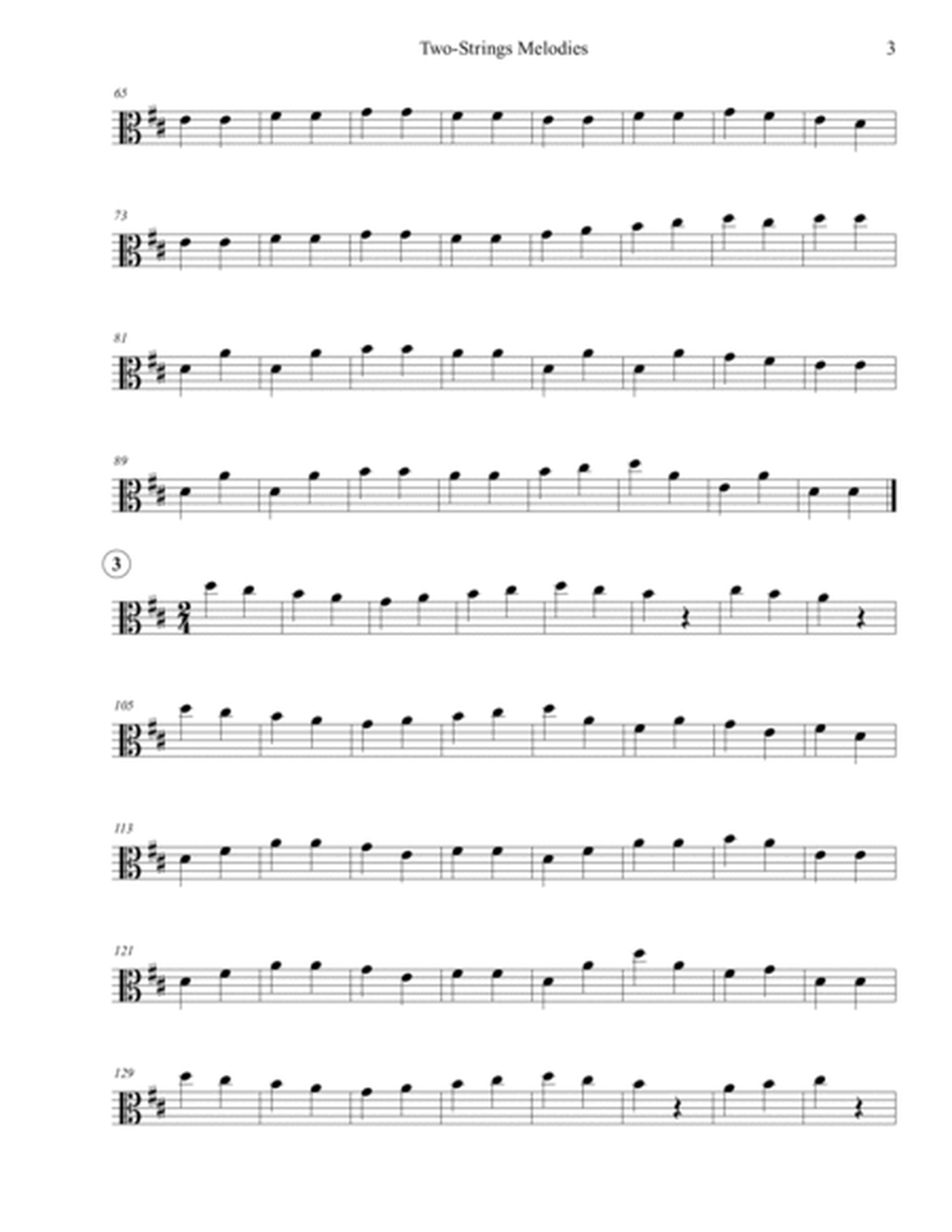 Two-Strings Melodies for the beginner violist.