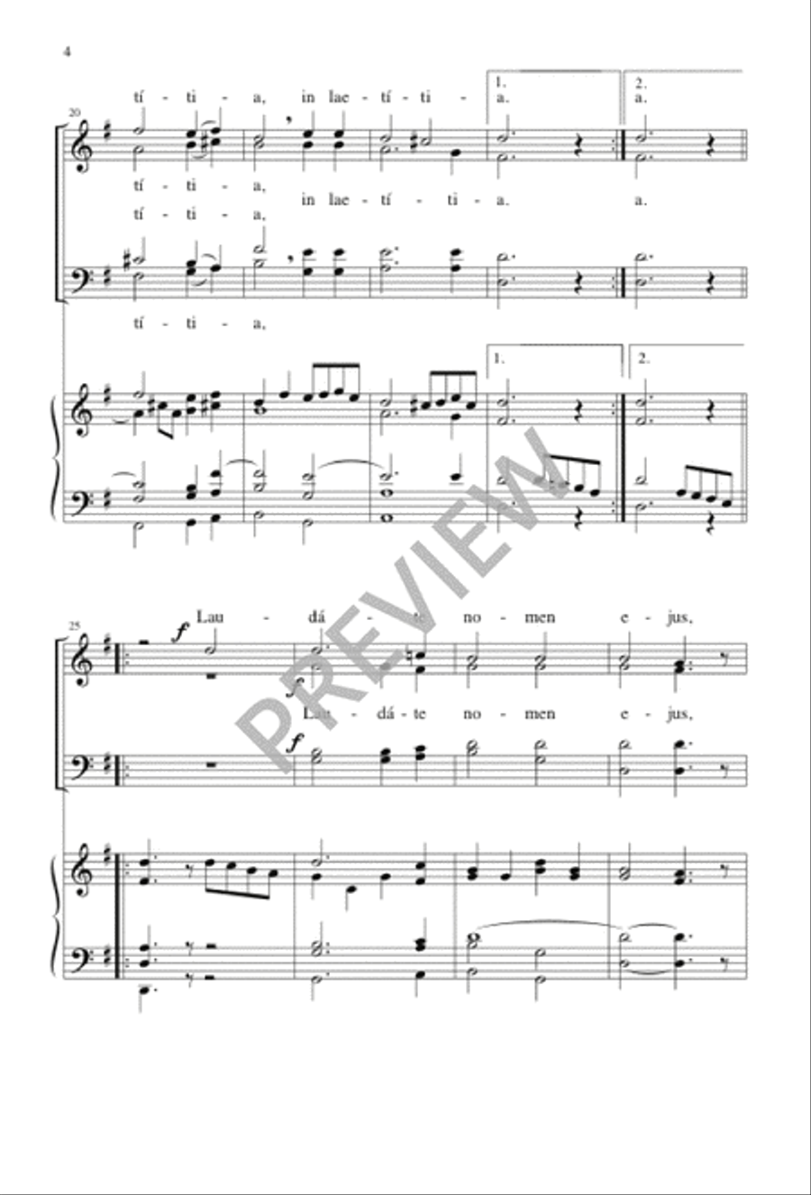 Jubilate Deo Jubilate Deo 4-Part scores gallery preview page 4
