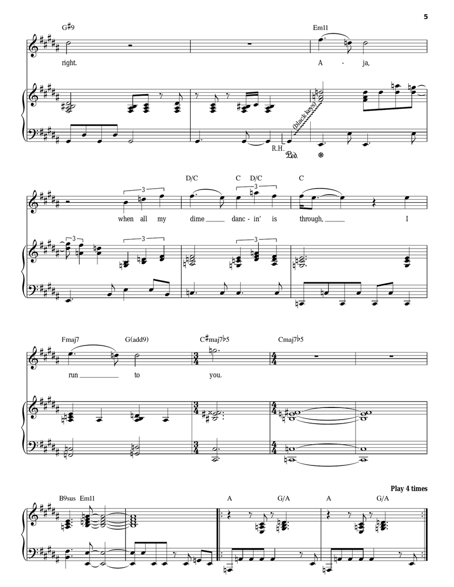 Aja Aja Piano, Vocal scores gallery preview page 5