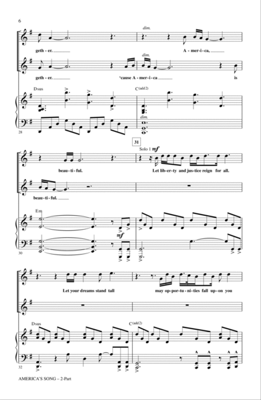 America's Song 2-Part scores gallery preview page 5