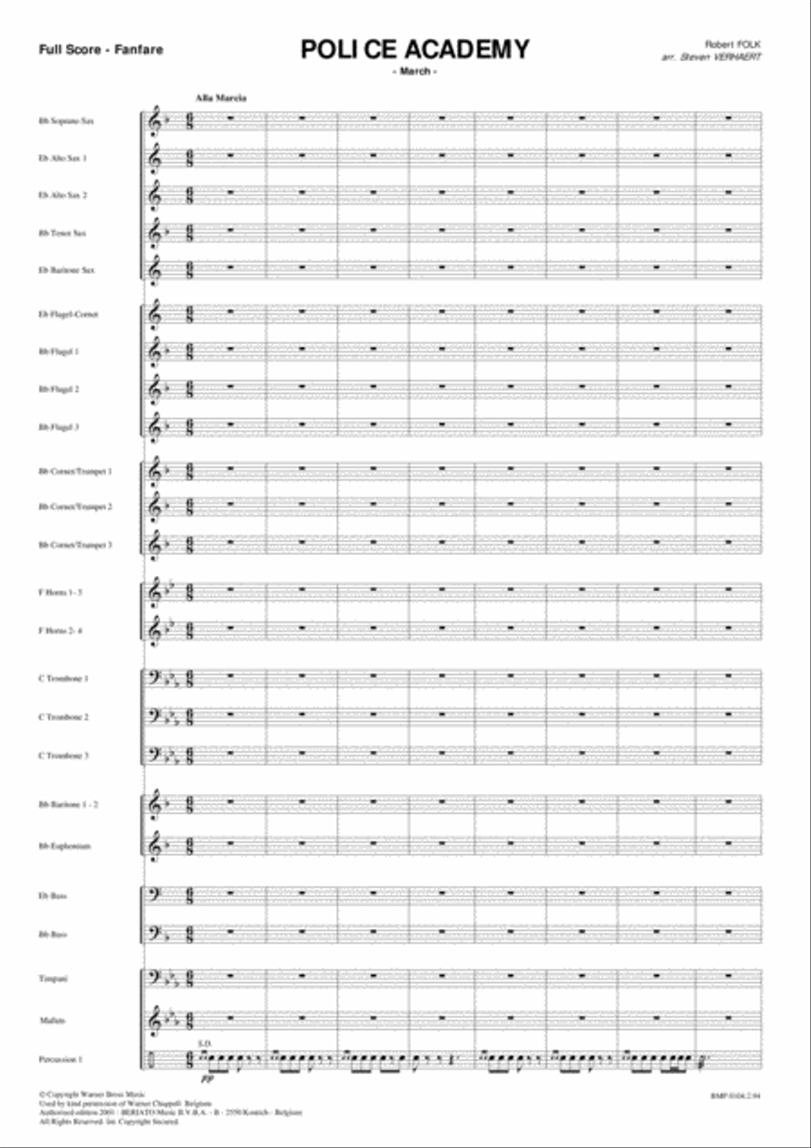 Police Academy Fanfare Band scores gallery preview page 2