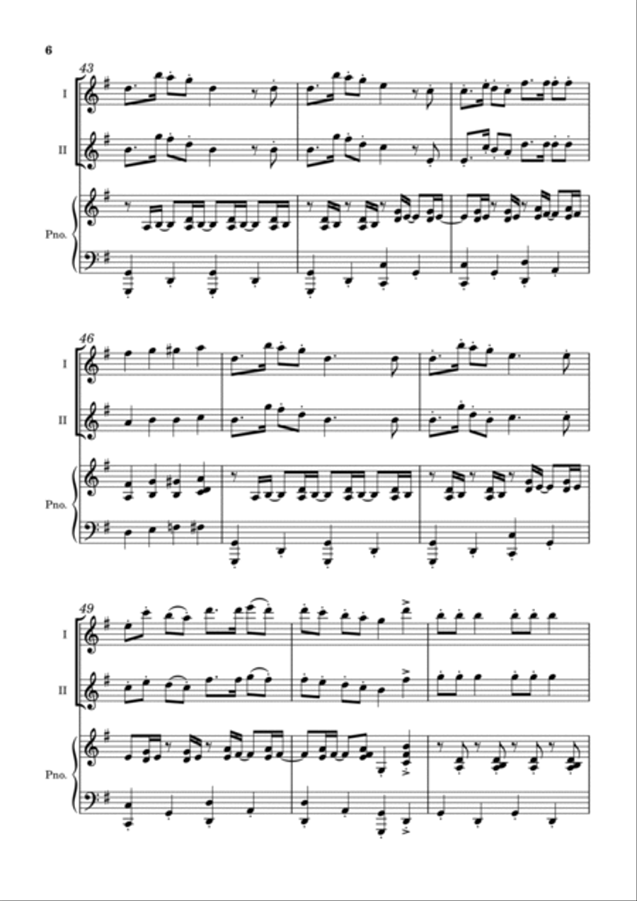 Jingle Tingles! Flute Duet scores gallery preview page 6