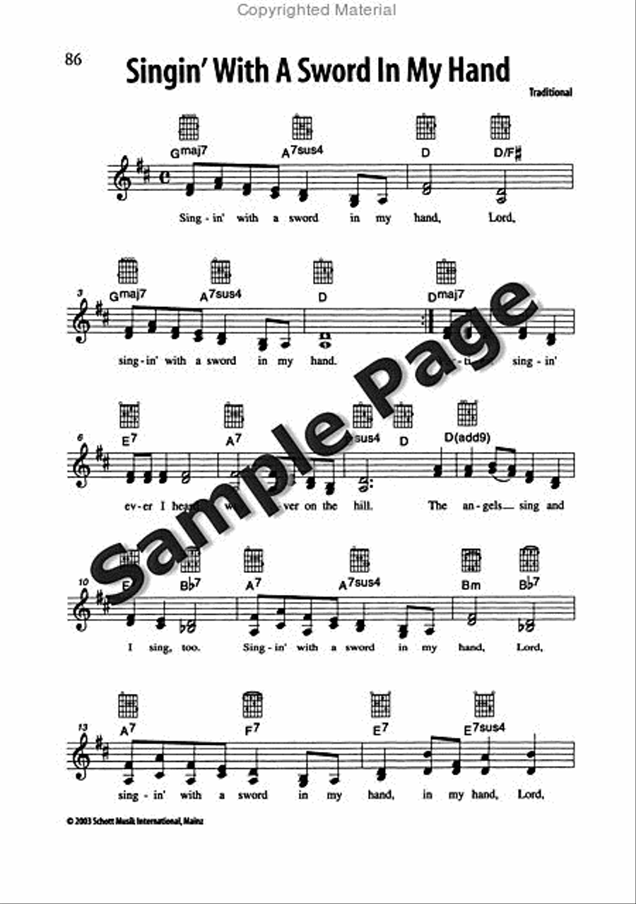 Best of Spirituals & Gospels Acoustic Guitar scores gallery preview page 87