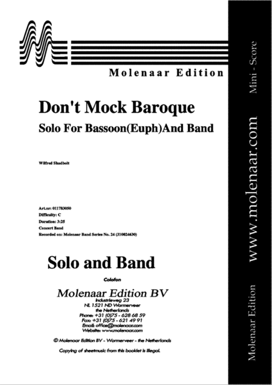 Don't Mock Baroque Concert Band scores gallery preview page 2