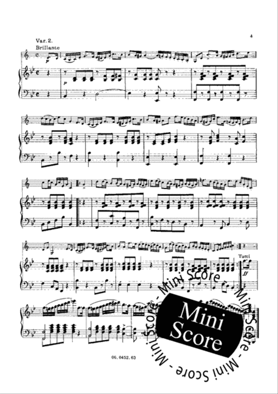 Introduction, Theme and Variations Piano Accompaniment scores gallery preview page 7