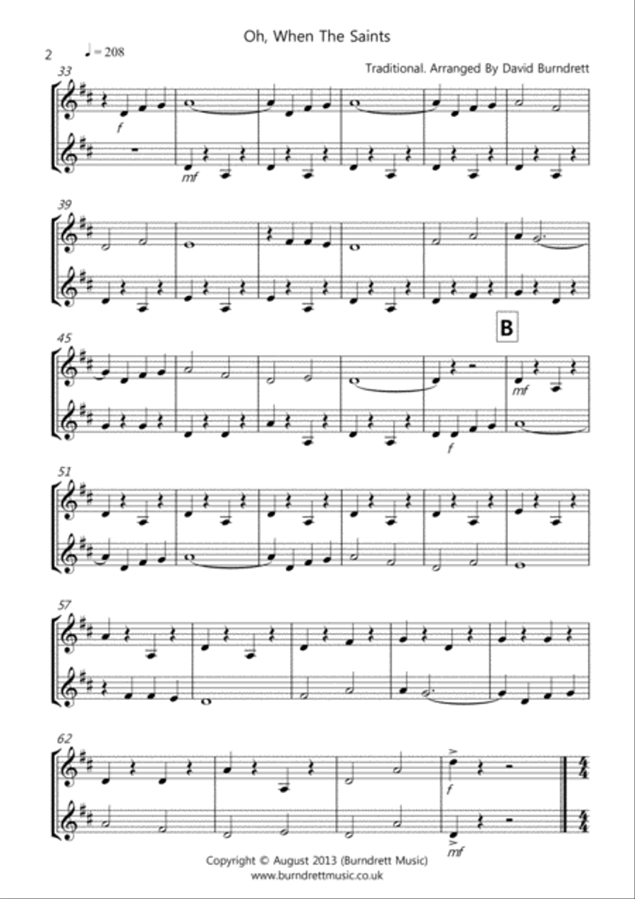 8 Duet for Trumpet in Bb Trumpet Duet scores gallery preview page 2