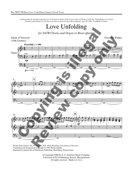 Love Unfolding (Choral Score) image number null