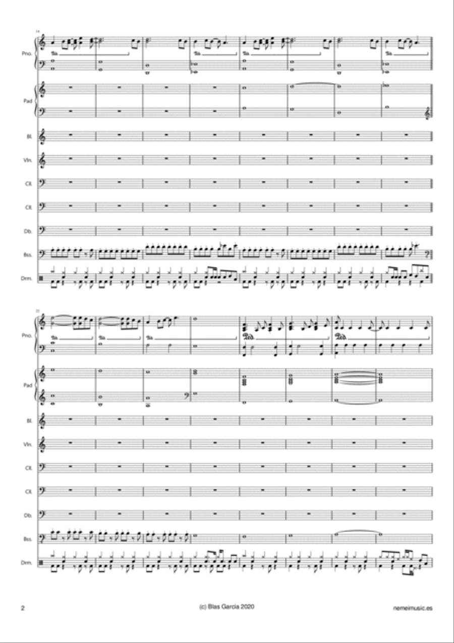 Amanecer Piano scores gallery preview page 2