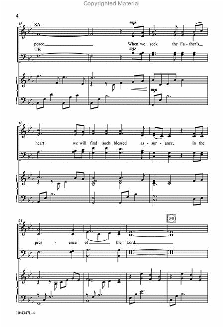 In His Presence 4-Part scores gallery preview page 3