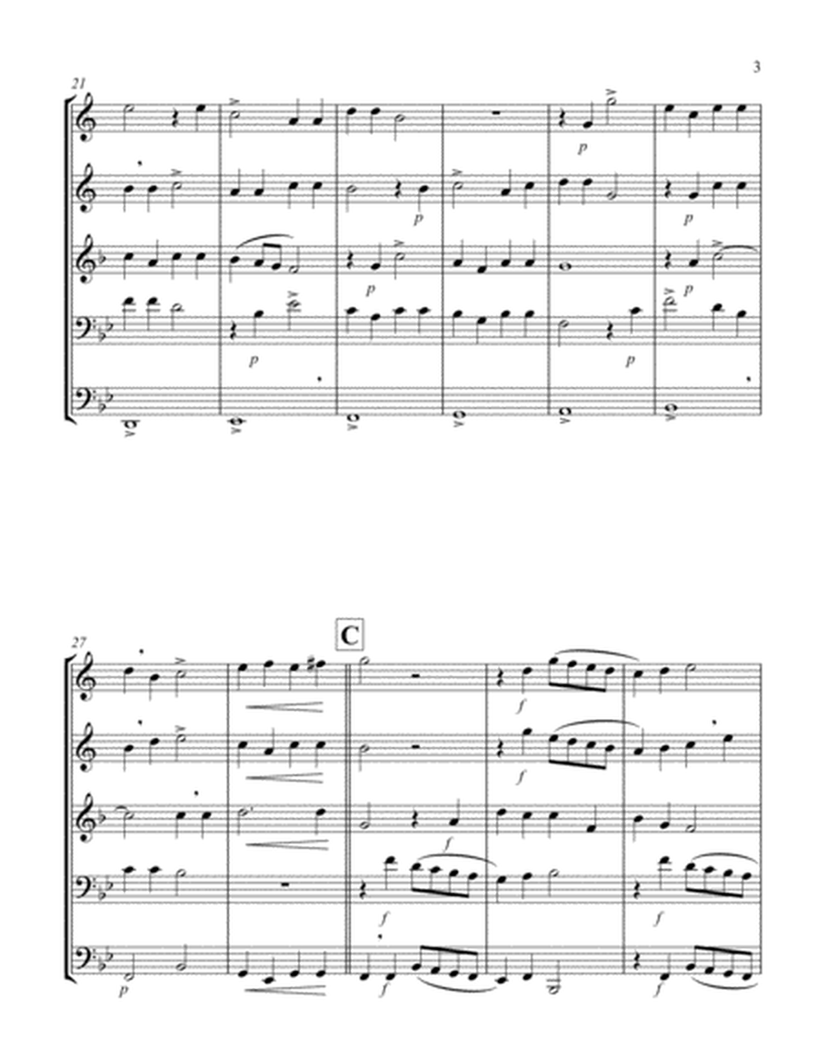 Hodie Christus Natus Est (Brass Quintet - 2 Trp, 1 Hrn, 1 Trb, 1 Tuba)