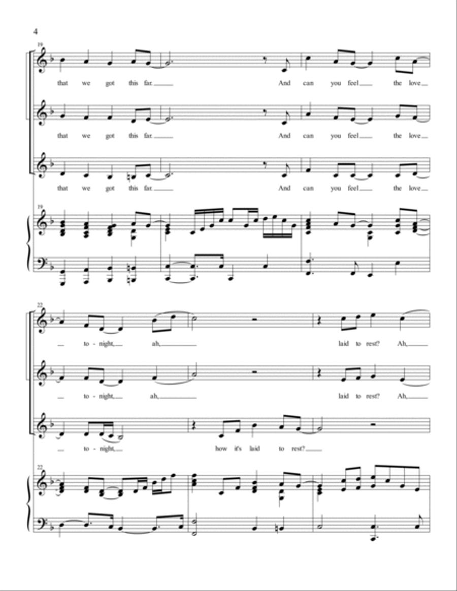 Can You Feel The Love Tonight SSA scores gallery preview page 4