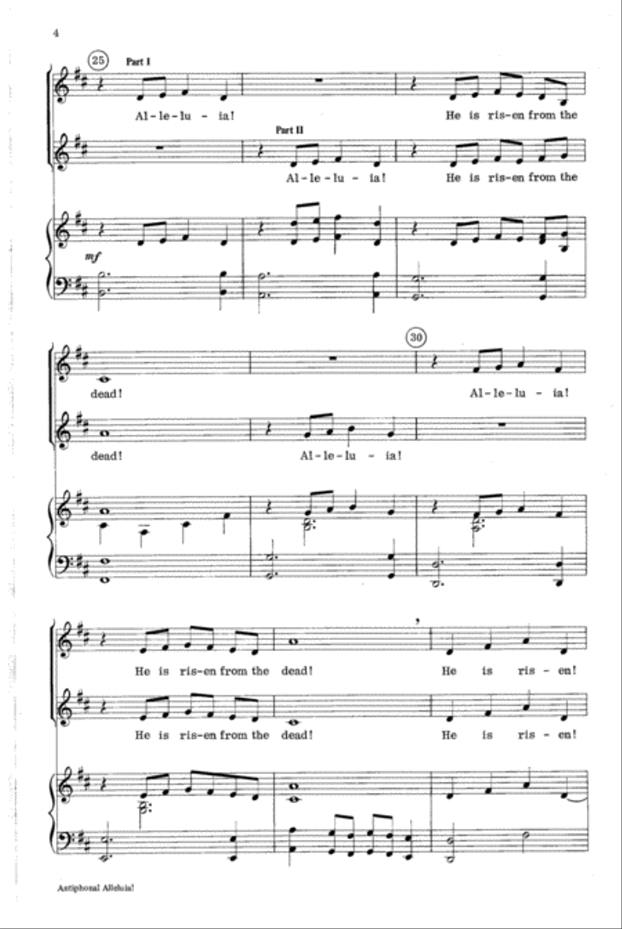 Antiphonal Alleluia Antiphonal Alleluia 2-Part scores gallery preview page 4