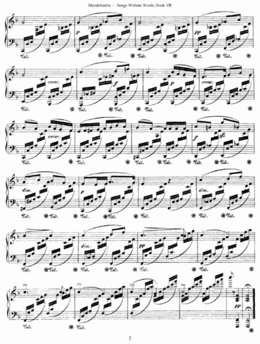 Mendelssohn - Songs Whitout Words Book VII Op. 85