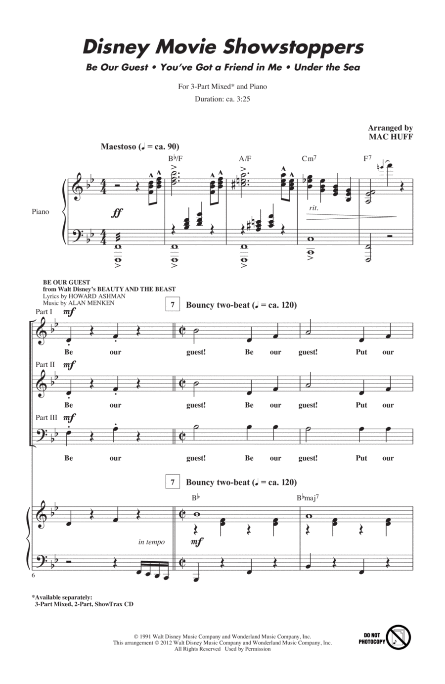 Disney Movie Showstoppers 3-Part scores gallery preview page 1