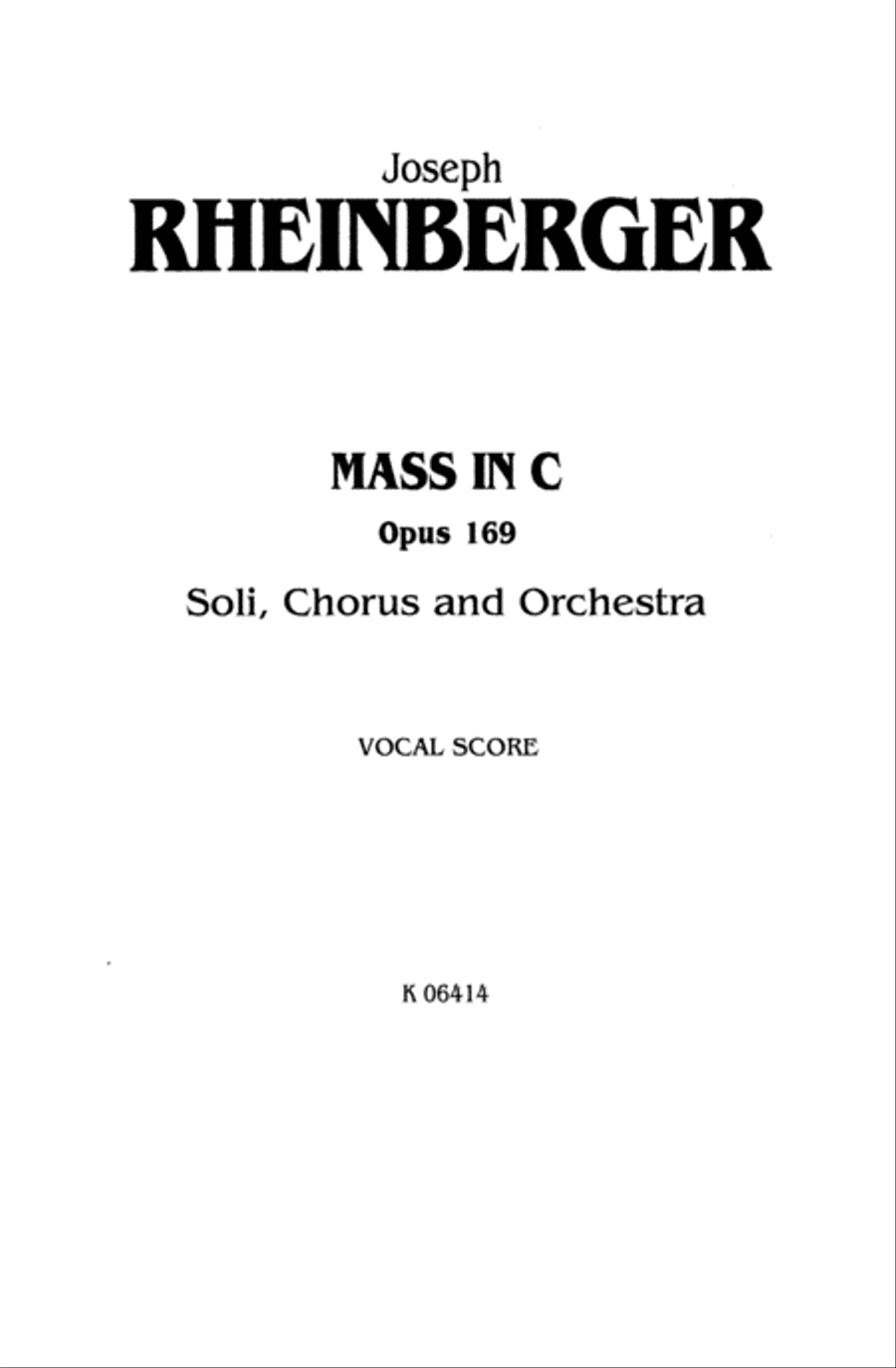 Mass in C, Op. 169 Mass in C, Op. 169 4-Part scores gallery preview page 2