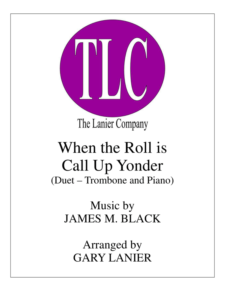 WHEN THE ROLL IS CALLED UP YONDER (Duet – Trombone and Piano/Score and Parts) Trombone Duet scores gallery preview page 1