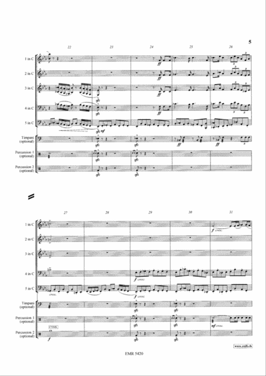 A Festive Intrada Concert Band scores gallery preview page 5