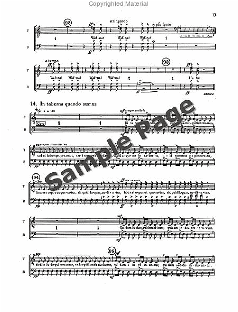 Carmina Burana Children's Choir scores gallery preview page 16