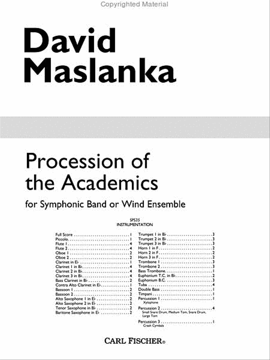 Procession of the Academics Concert Band scores gallery preview page 2