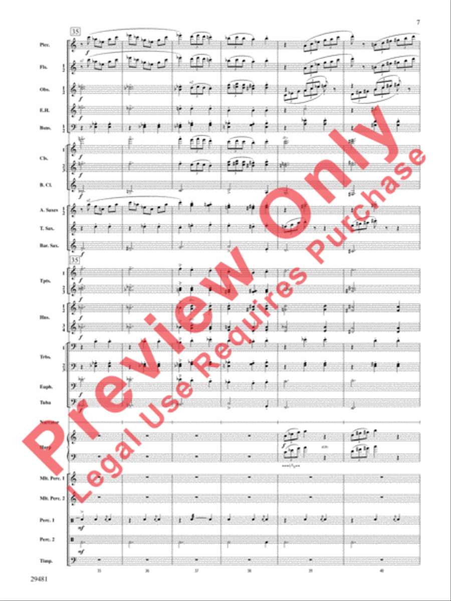 Casey at the Bat Concert Band scores gallery preview page 8