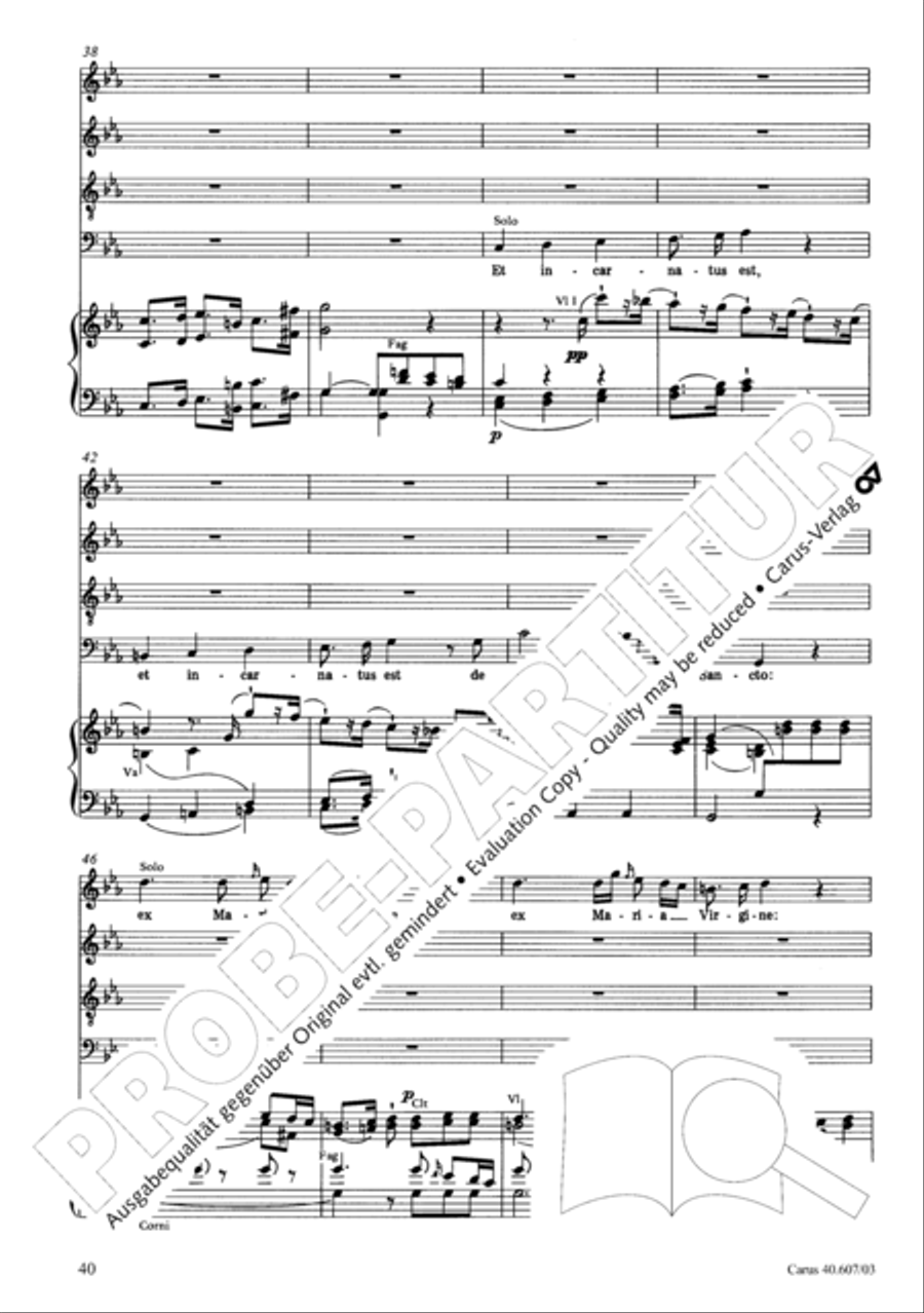 Mass in time of war (Missa in tempore belli) 4-Part scores gallery preview page 47