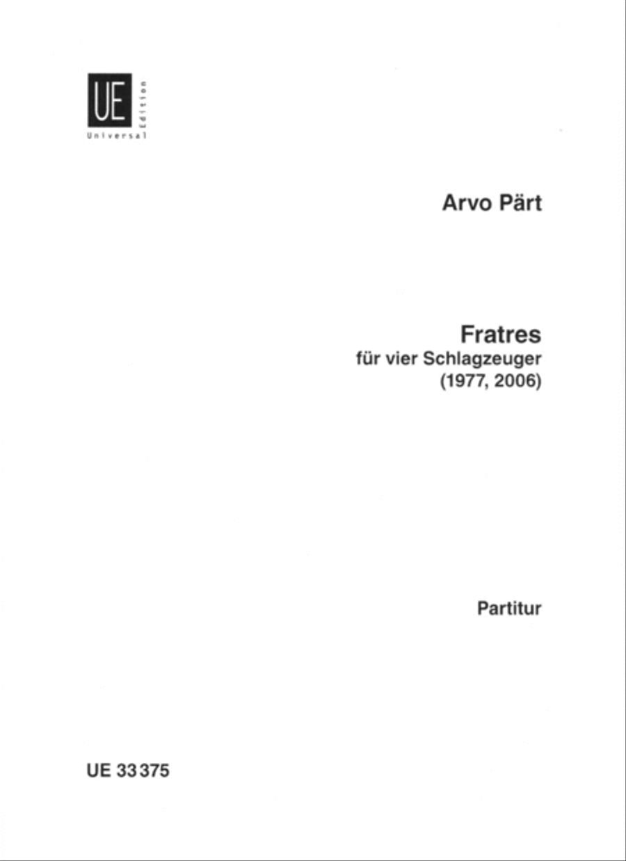 Fratres Drums scores gallery preview page 1