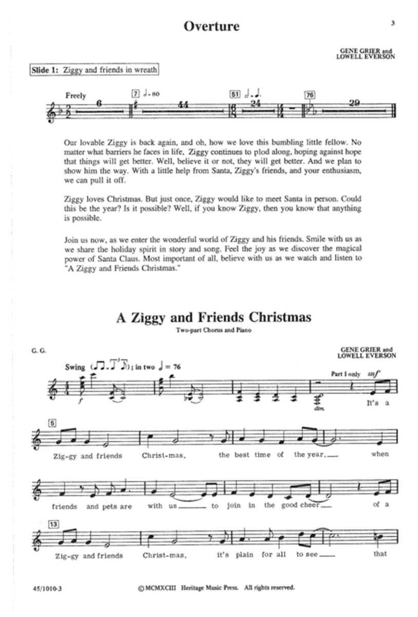 Ziggy And Friends Christmas A Singers Ed