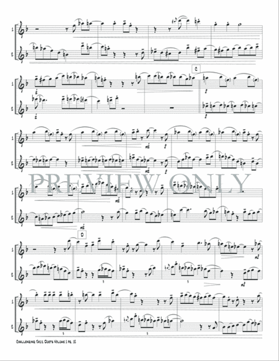 Challenging Jazz Duets, Volume 1 Flute Duet scores gallery preview page 14