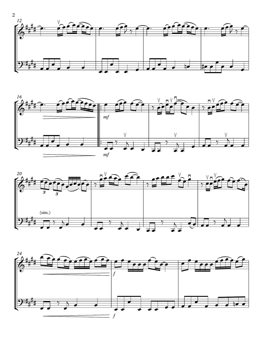 Always Be My Baby String Duet scores gallery preview page 2