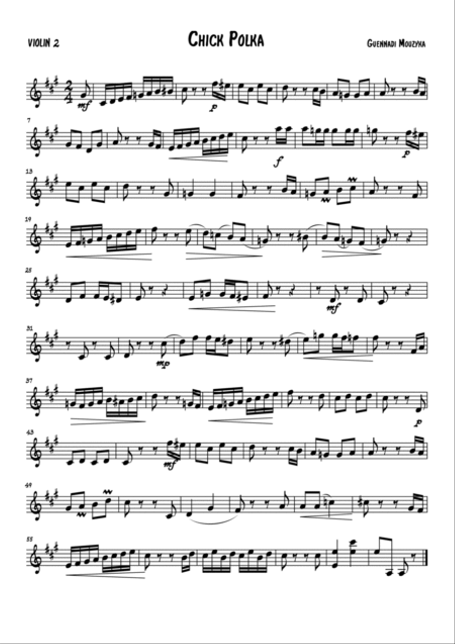 Chick Polka Chick Polka Piano Quartet scores gallery preview page 4