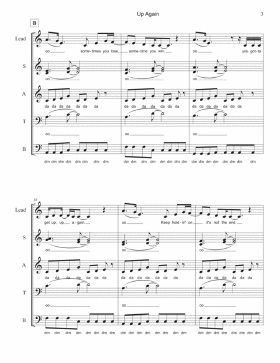 Up Again 4-Part scores gallery preview page 3