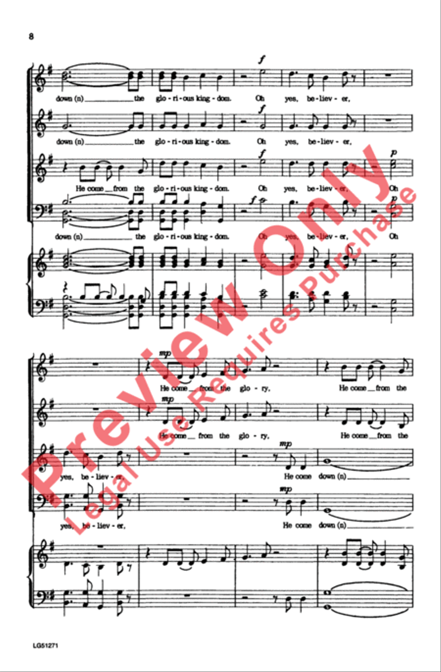 The Virgin Mary Had a Baby Boy 4-Part scores gallery preview page 8