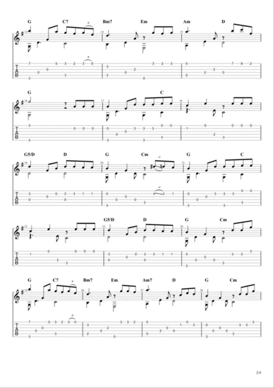 How Great Thou Art Guitar Tablature scores gallery preview page 2