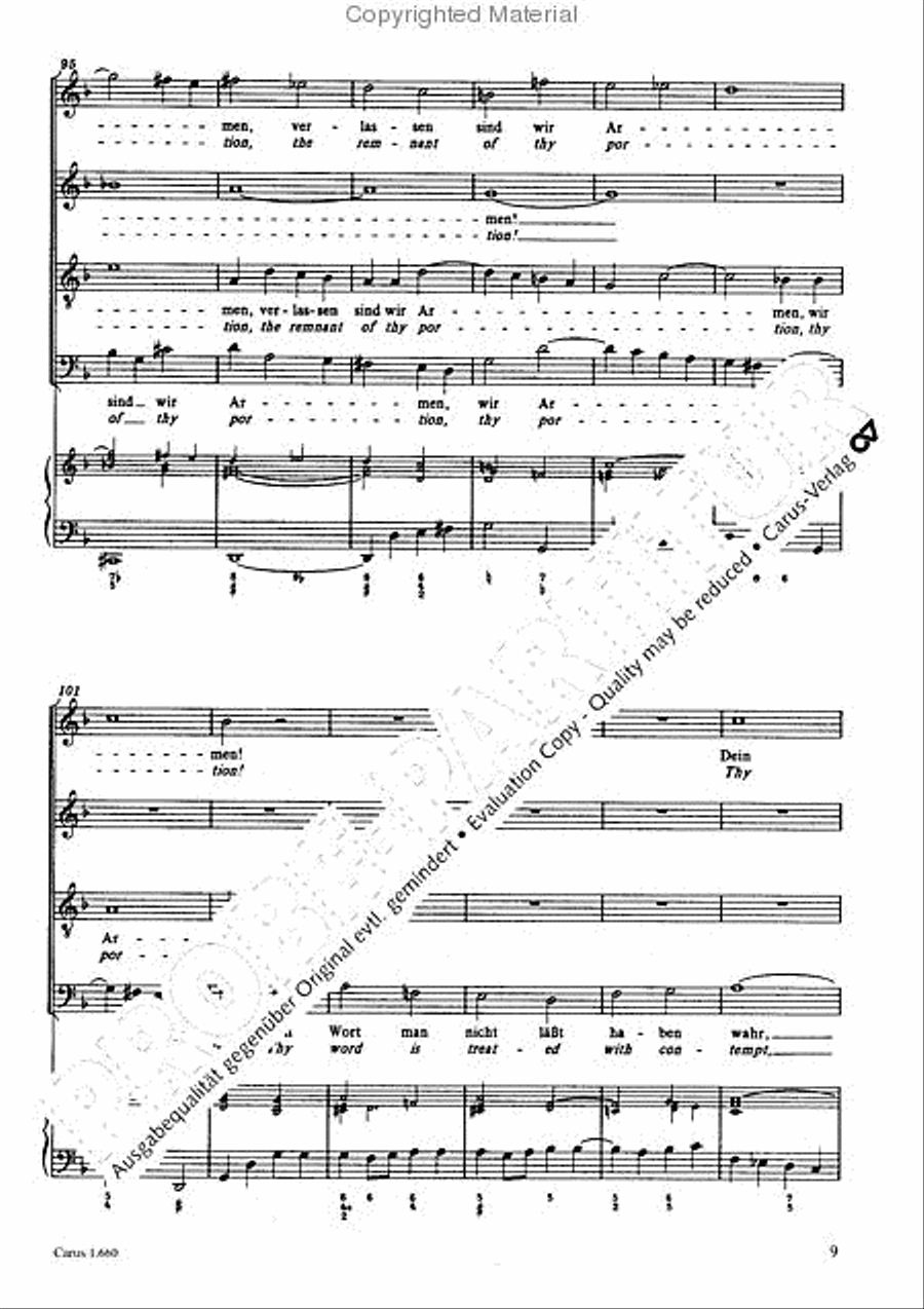 Bach: Ach Gott, vom Himmel; Das wollst du Score scores gallery preview page 10