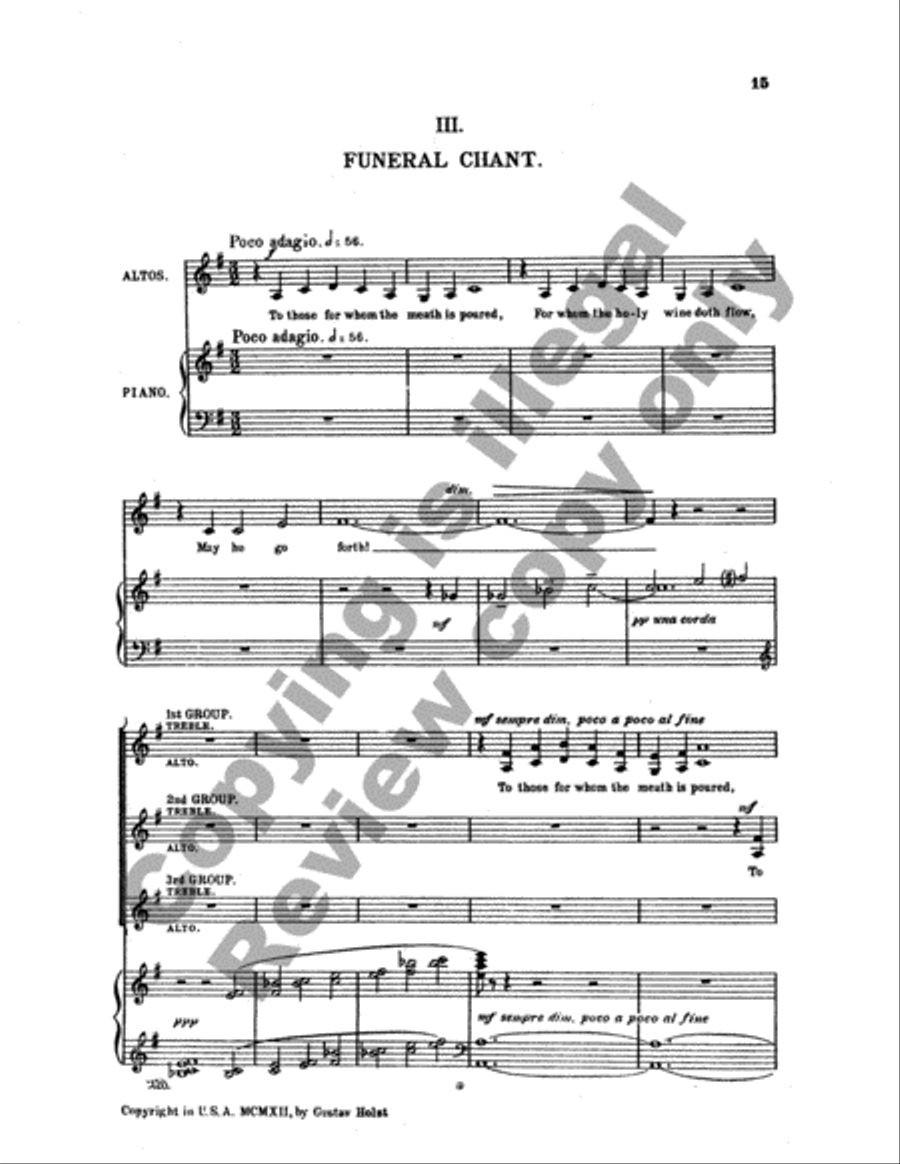 Choral Hymns from the Rig-Veda, Group 2 2-Part scores gallery preview page 8