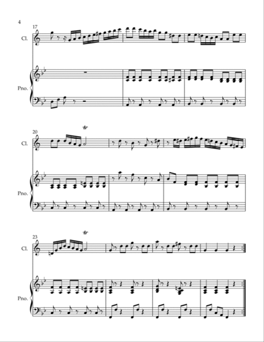 Spiritoso Clarinet Solo scores gallery preview page 4