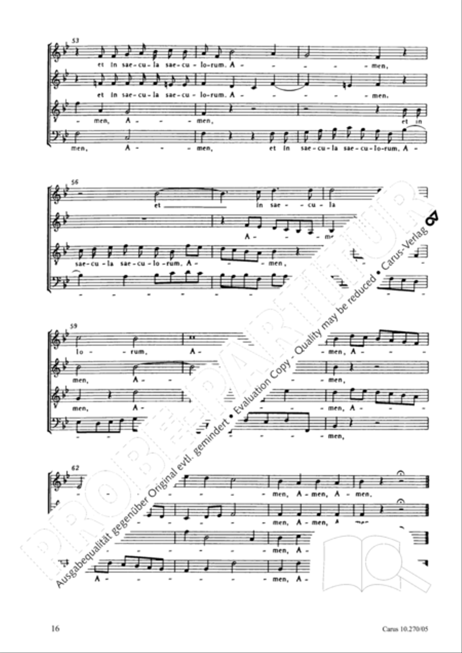 Magnificat in B flat major 4-Part scores gallery preview page 17