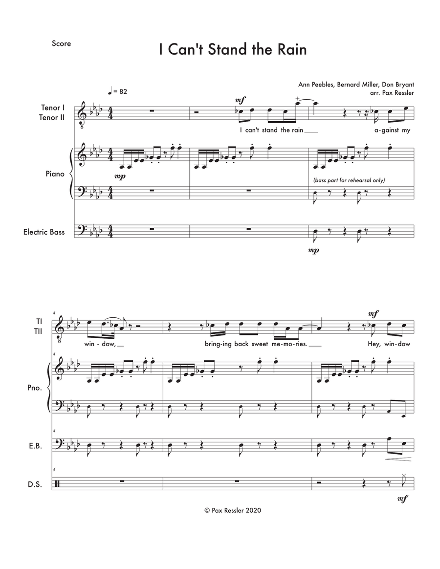 I Can't Stand The Rain TTBB scores gallery preview page 1